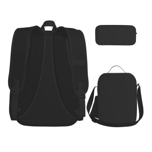 Anime 3PC Backpack Set, Casual Backpack, 3D Printed Laptop Backpack + Lunch Bag Combo