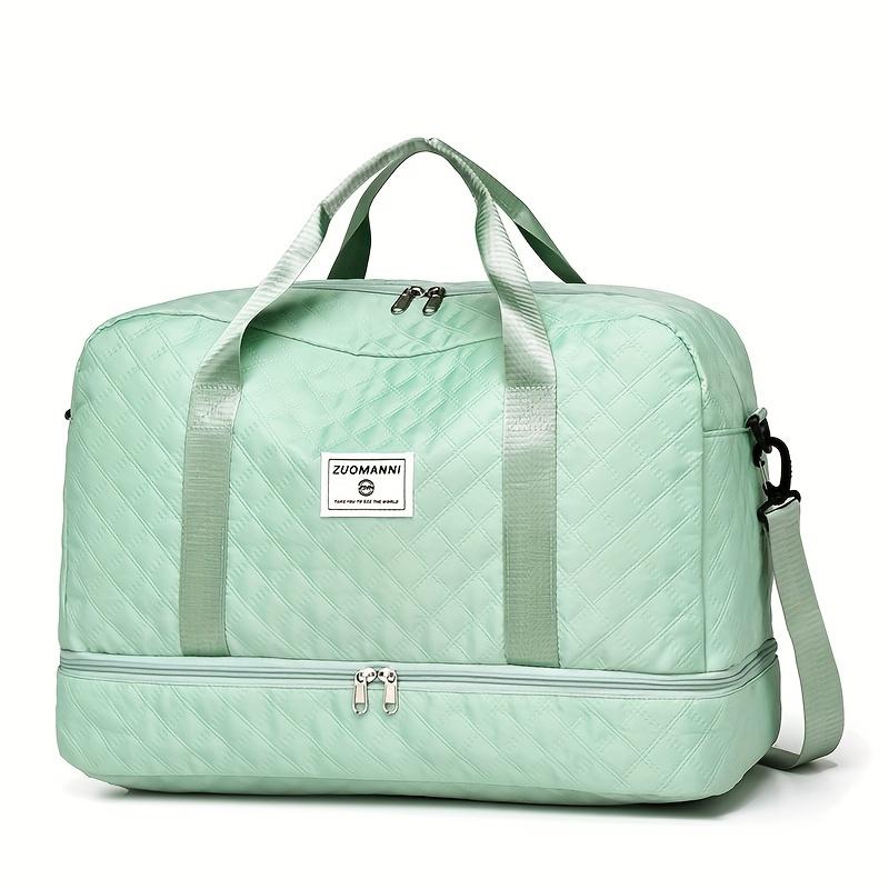 Large Capacity Lightweight Argyle Pattern Travel Duffle Bag Handbag - Perfect for Overnight Trips bag smart dufflebag