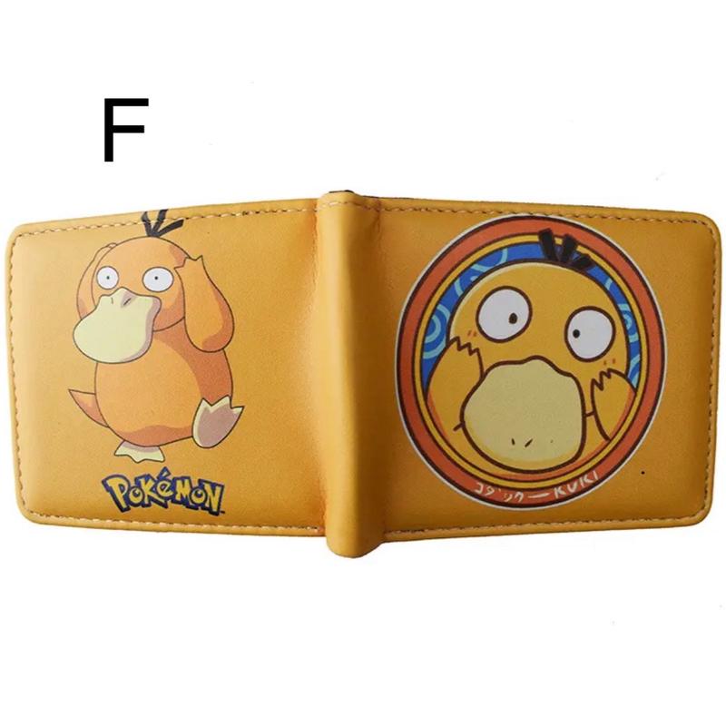 Pokemon Pikachu Wallet - Charmander Bulbasaur Squirtle Wallet - Charizard Wallet - Gengar Wallet - Psyduck Wallet - Card Game Cartoon Anime Collage Trend Style Design Bifold Short Wallet - PU Leather Wallet Cash Credit Card Picture ID Holder