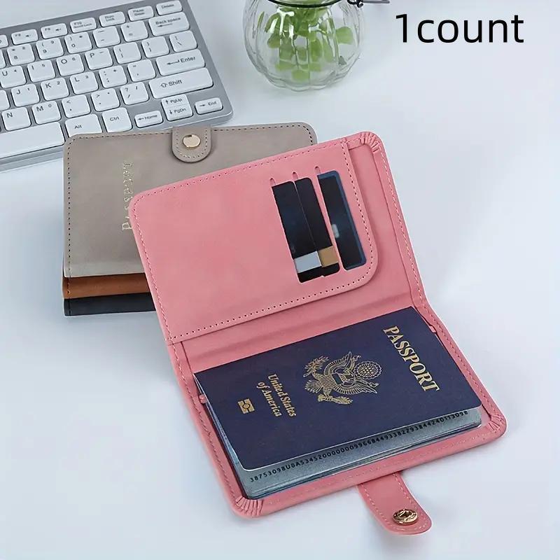 Passport Holder, 1 Count Portable Passport Wallet, Multi Grid Card Passport Holder, Passport Case, Travel Document Holder, Travel Accessories