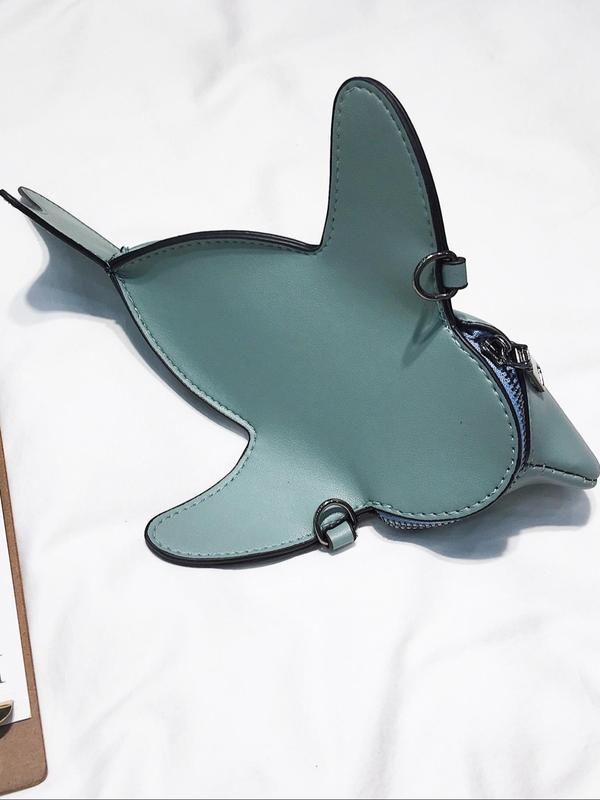 Women's Cute Shark Design Crossbody Bag for Women, Designer Bags 2024, Fashionable Pu Leather Novelty Crossbody Bag for Daily Use, Phone Small Wallet for Cloth Decoration