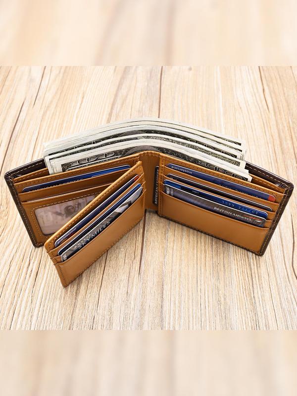 Men's Minimalist Casual Ombre Wallet, with Card Slots Design, Multi-functional Wallet for Men for Daily Use