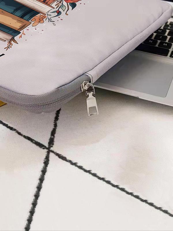 Book Pattern Laptop Bag, Soft Laptop Cover, Laptop Zipper Storage Bag, Suitable for Laptop, Tablet Cover, Laptop Accessories