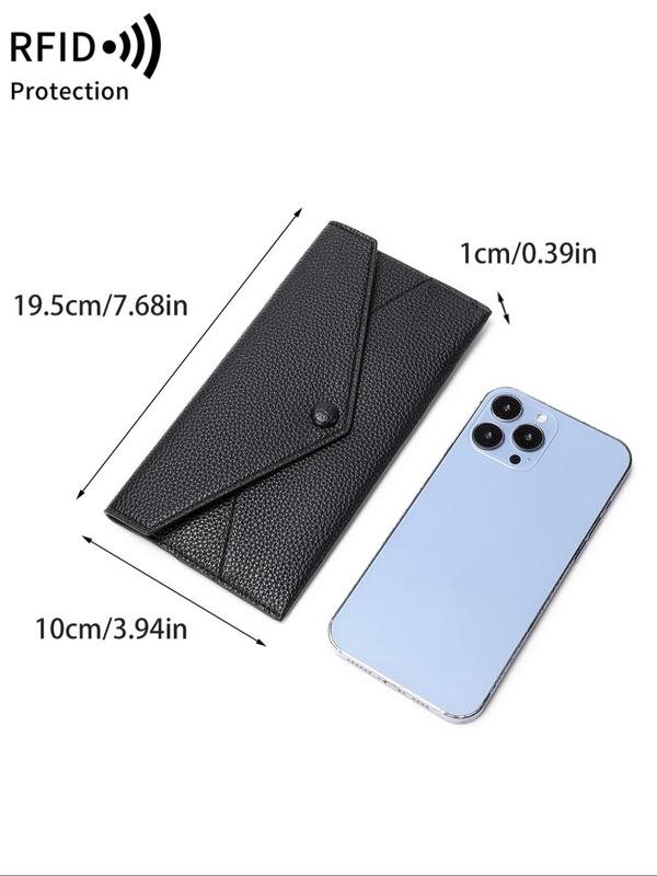 2024 New Style Solid Color Long Wallet, Fashionable Pu Leather Zipper Wallet for Women & Men, Casual Trendy Versatile High-quality Wallet for Daily Travel Work Commute