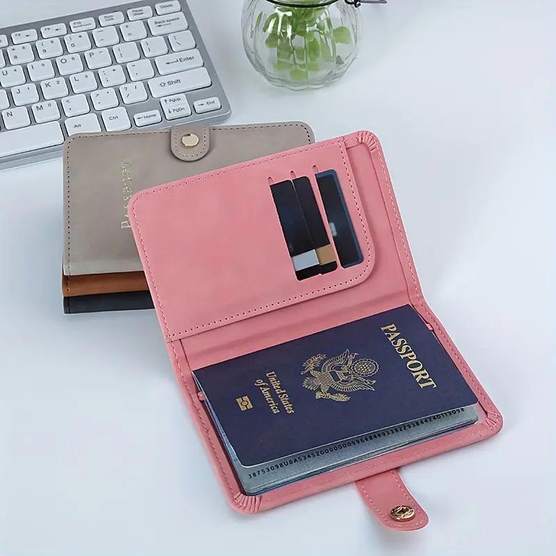 Passport Holder, 1 Count Portable Passport Wallet, Multi Grid Card Passport Holder, Passport Case, Travel Document Holder, Travel Accessories