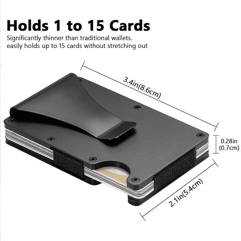 Minimalist Aluminum RFID Blocking Credit Card Wallet with Custom Engraving Option