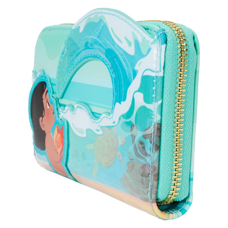 Young Moana Ocean Waves Zip Around Wallet