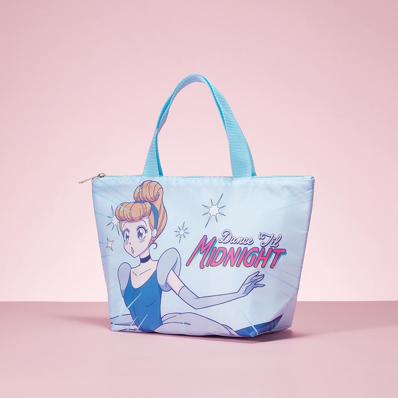 Disney Fantasy Princess Power Series Lunch Bag 100% Authentic Light Blue Cinderella Lunch Pouch Cute Lunch Bag Lightweight