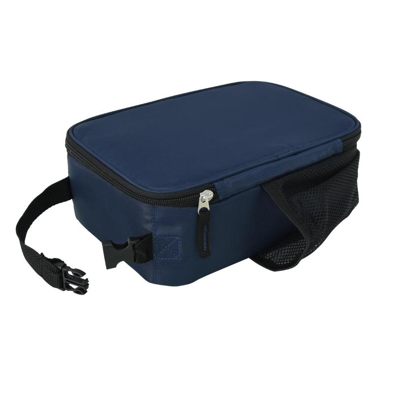 Classic Lunch Box with Handles and Side Pocket, Insulated and Reusable