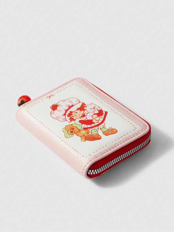 Strawberry Shortcake Cute 3D Strawberry Figure Graphic Small Wallet – Stylish & Fun Wallet for Strawberry Lovers