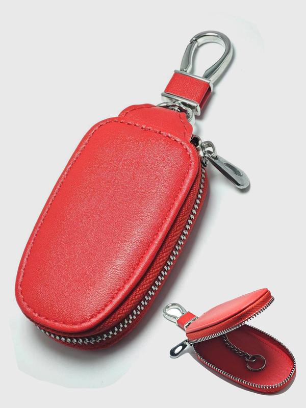 Vintage Fashion Business Key Case, Multi-functional Key Storage Box with Zipper, Portable Key Organizer for Men