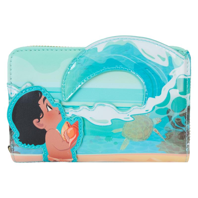 Young Moana Ocean Waves Zip Around Wallet