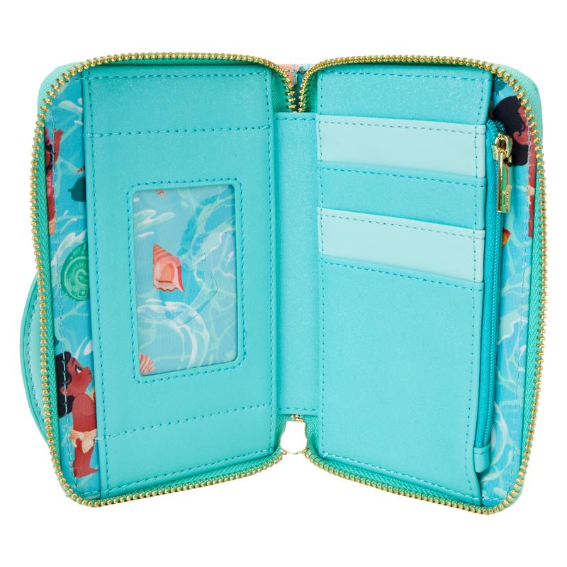 Young Moana Ocean Waves Zip Around Wallet