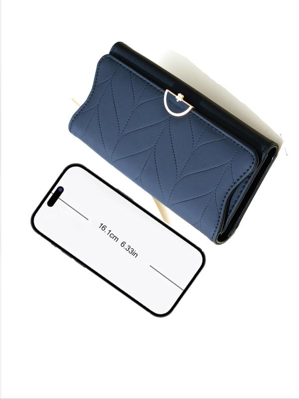 Women's Solid Color Quilted Short Pu Leather Trifold Wallet, Fashionable Zipper Design Wallet for Daily Used, Casual Trendy Versatile High-quality Daily Wallet, Girl Fashionable Shopping Bag