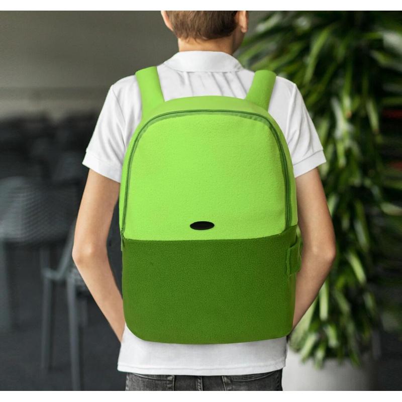 Caliradi Halloween Adventure Costume Backpack, Green Plush Backpack Cartoon Anime Character Cosplay Accessory for Women Men Party Halloween Cosplay Dress Up Prop Bag