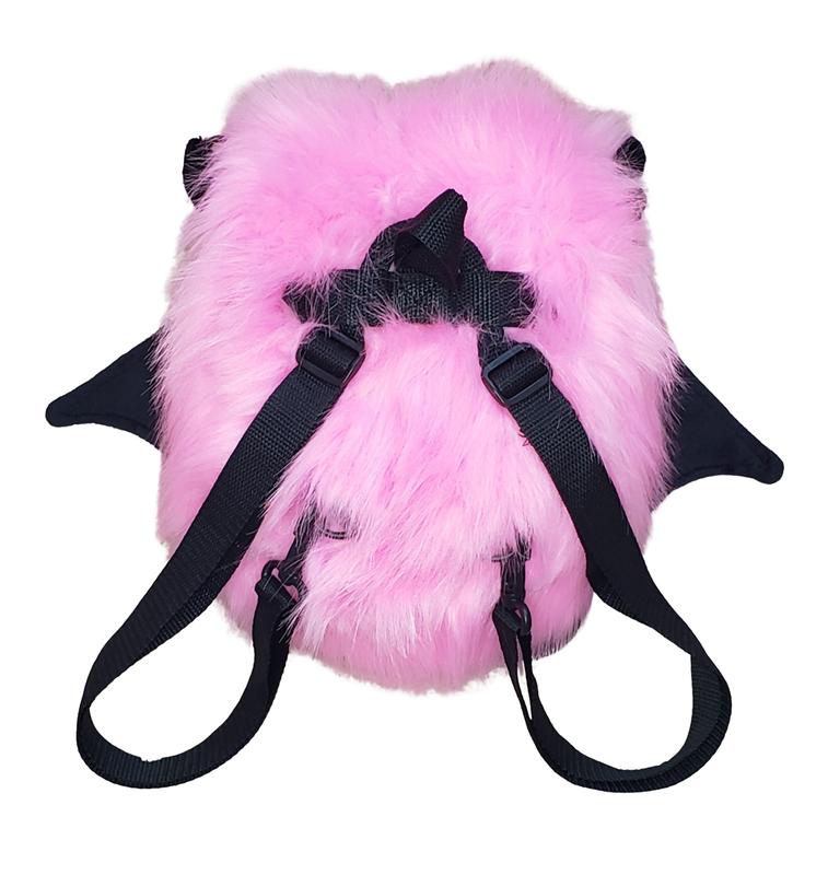 Eerie the light pink Floof Monster Friend BACKPACK Messenger Bag