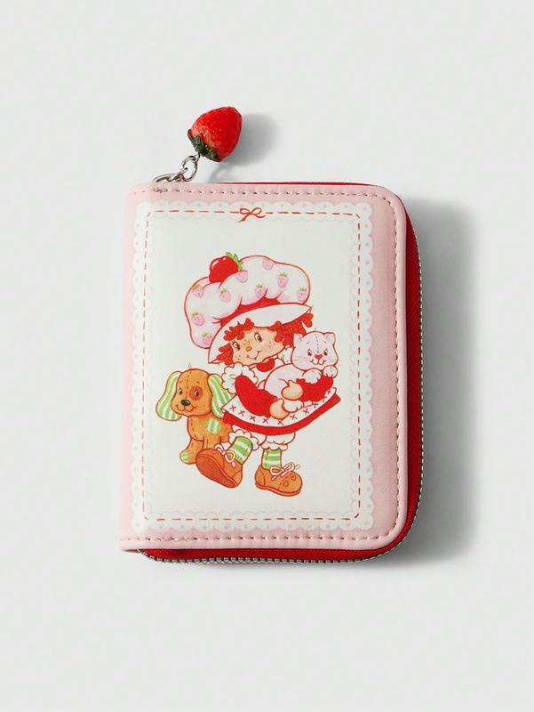 Strawberry Shortcake Cute 3D Strawberry Figure Graphic Small Wallet – Stylish & Fun Wallet for Strawberry Lovers