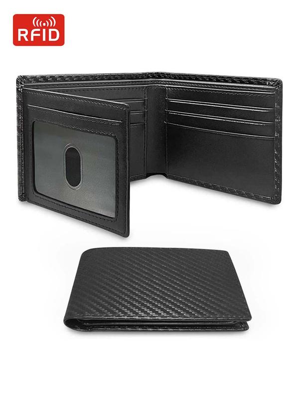 Men's Business Minimalist Trifold Wallet, RFID Blocking Card Holder, Multi Card Slot Wallet, Casual Trendy Versatile High-quality Daily Wallet