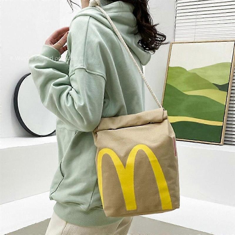 Realistic Mcdonalds Backpack Messenger Side Bag - Fast Food Gift Shoulder Bag Pocket Large Capacity