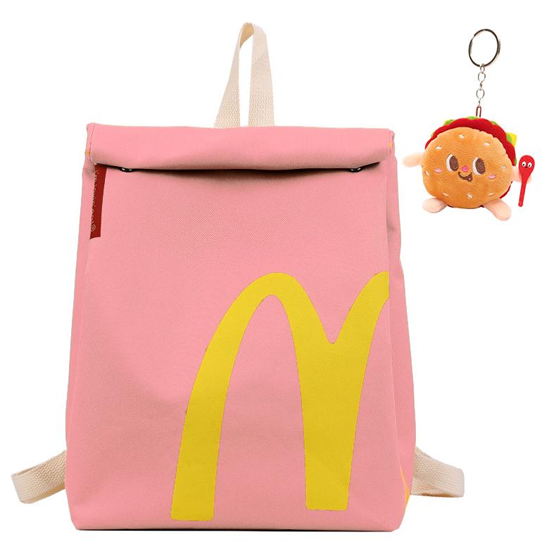 McDonald's Backpack Lightweight Knapsack School Crossbody Shoulder Bag for Men Women