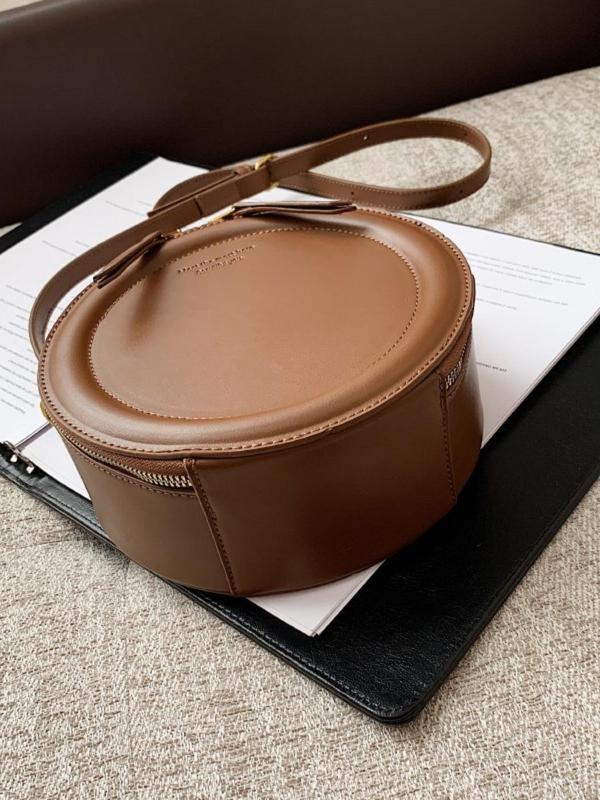 Women's Fashionable Round Shaped Handbag, Casual PU Leather Zipper Shoulder Bag for Daily Used, Trendy Versatile High-quality Daily Commuting Bag, Shopping Bag