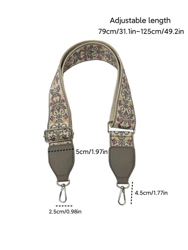 Vintage Style Bag Strap, Adjustable Bag Strap, Fashionable Bag Strap for Women & Girls, Bag Decoration for Travel & Business & School