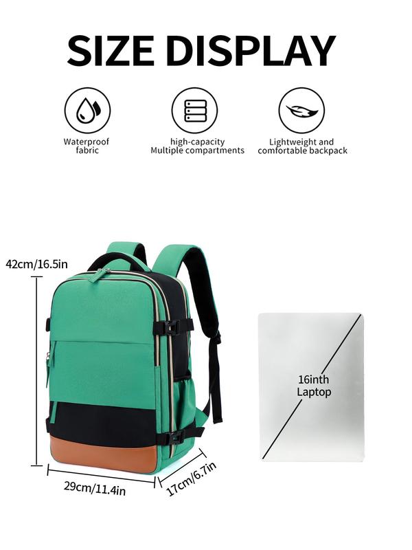 Minimalist Plain Color Backpack for School, Large Capacity Backpacks for Women, Summer 2024 Bag & Travel Bag for Women & Men for Back To School, Fall Freshness, Travel Backpack