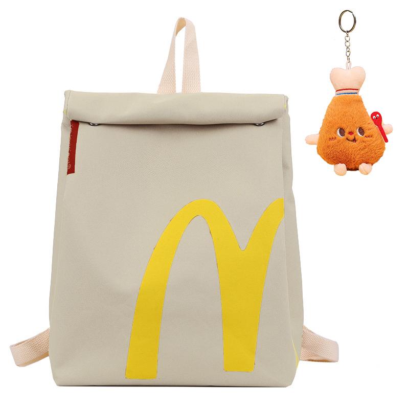 McDonald's Backpack Lightweight Knapsack School Crossbody Shoulder Bag for Men Women