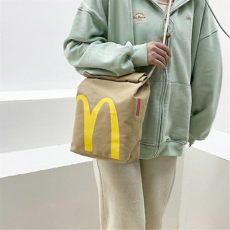 Realistic Mcdonalds Backpack Messenger Side Bag - Fast Food Gift Shoulder Bag Pocket Large Capacity