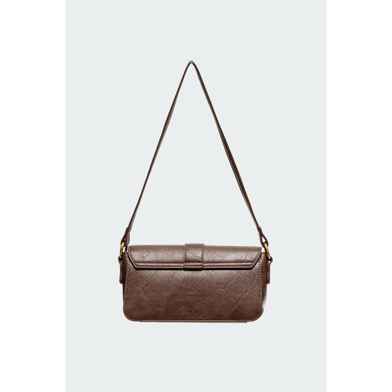 Faux Leather Buckle Bag