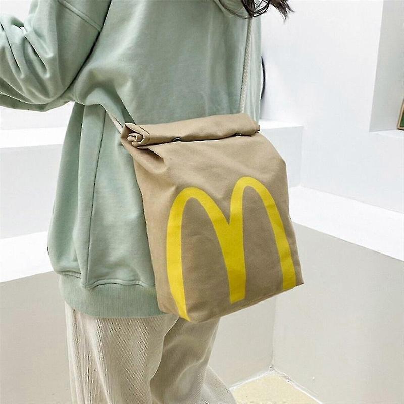 Realistic Mcdonalds Backpack Messenger Side Bag - Fast Food Gift Shoulder Bag Pocket Large Capacity