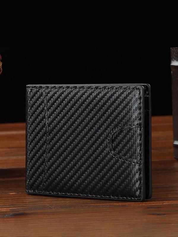 Men's Business Carbon Fiber Pattern Card Holder, Portable Minimalist Wallet, Casual Trendy Versatile High-quality Daily Wallet