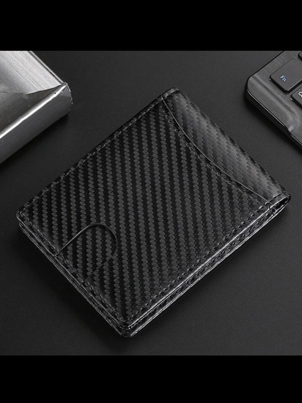 Men's Business Carbon Fiber Pattern Card Holder, Portable Minimalist Wallet, Casual Trendy Versatile High-quality Daily Wallet