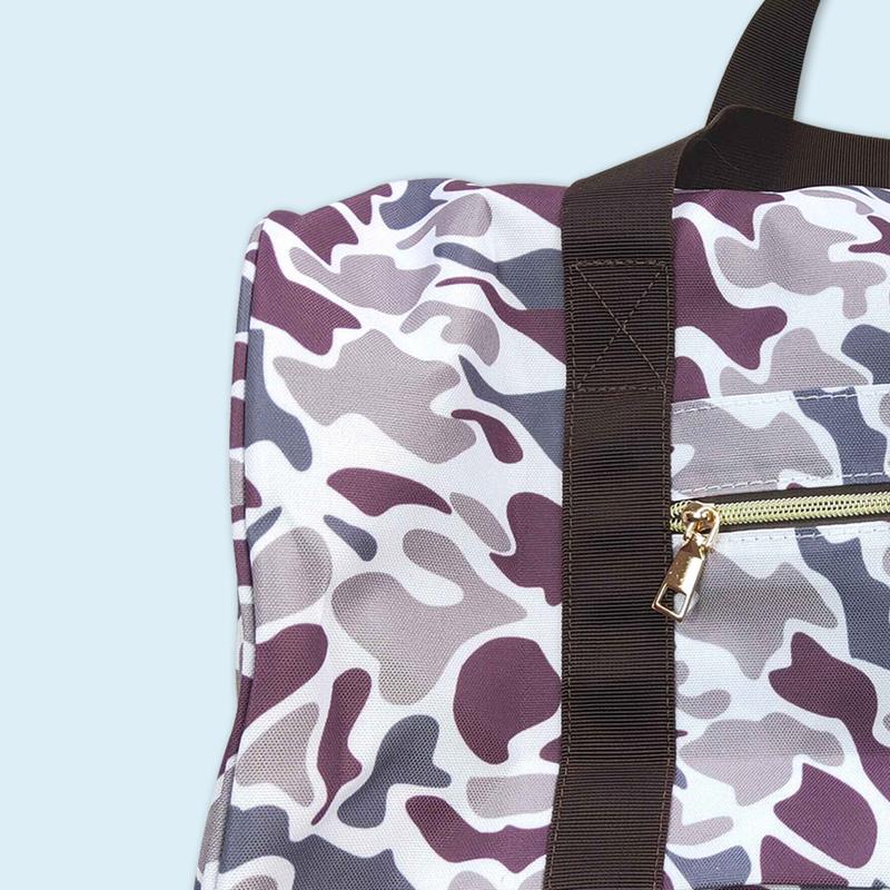 Camo print duffle bag adult travel bag sports bag