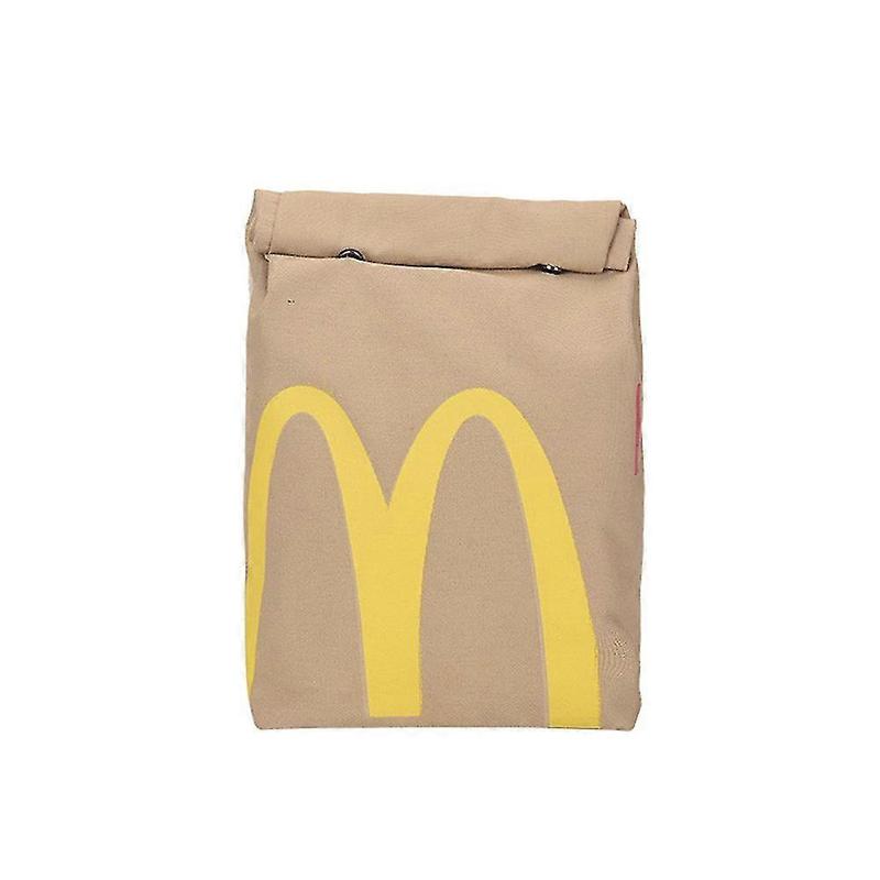 Realistic Mcdonalds Backpack Messenger Side Bag - Fast Food Gift Shoulder Bag Pocket Large Capacity