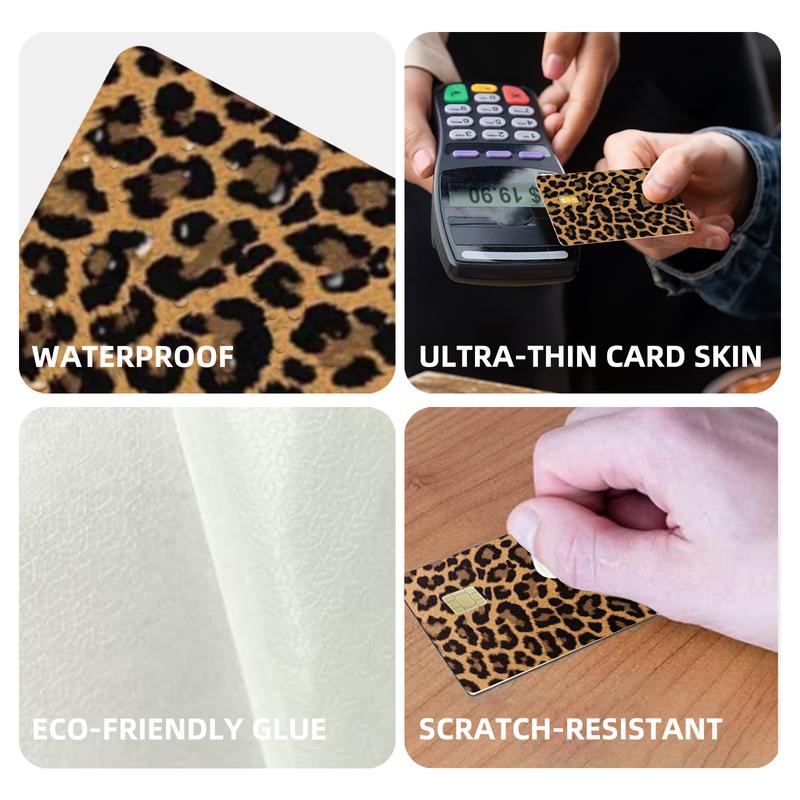 Leopard Print Credit Card Skin Sticker - Trendy and Durable Card Cover for Stylish Personalization