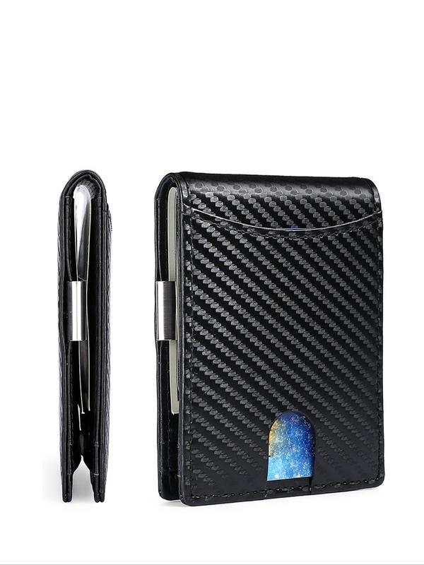 Men's Business Carbon Fiber Pattern Card Holder, Portable Minimalist Wallet, Casual Trendy Versatile High-quality Daily Wallet