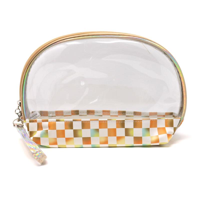 3 Piece Checkerboard Cosmetic Bag Set