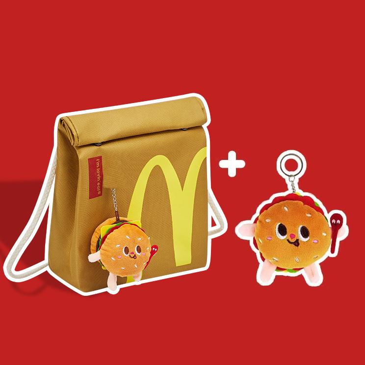 McDonald's Backpack Lightweight Knapsack School Crossbody Shoulder Bag for Men Women