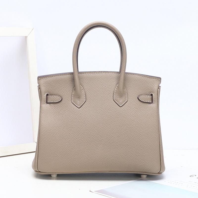 Togo Small Grain First Layer Cowhide Birkin Bag Women's Genuine Leather Fashion Shoulder Handbag Texture Kelly Bag