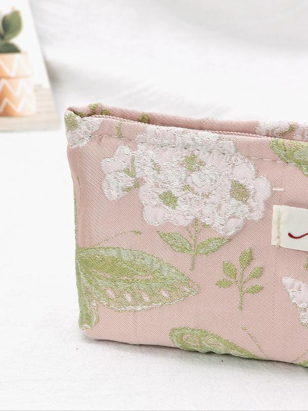 All Over Print Portable Makeup Bag,  Fashion Cosmetic Storage Bag for Women, Vintage Elegant Small Make-up Bag for Daily Outdoor Travel