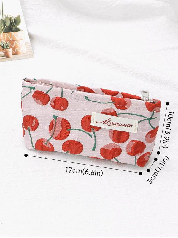 All Over Print Portable Makeup Bag,  Fashion Cosmetic Storage Bag for Women, Vintage Elegant Small Make-up Bag for Daily Outdoor Travel