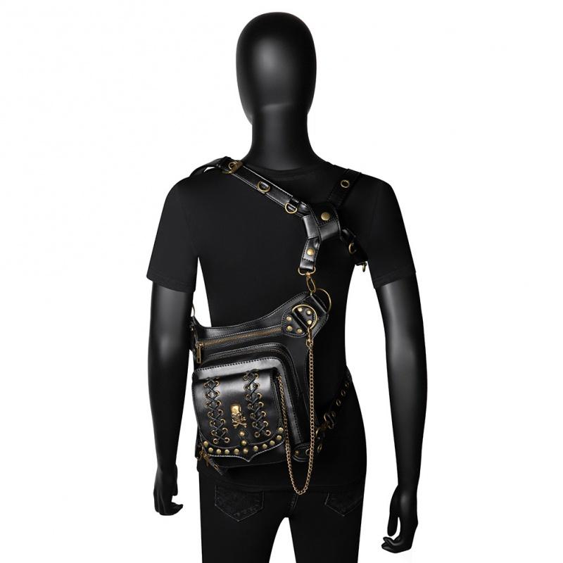 Vintage Steampunk Bag Steam Punk Retro Rock Gothic Retro Bag Goth Shoulder Waist Bags Packs Victorian Style Women Men Leg Bag