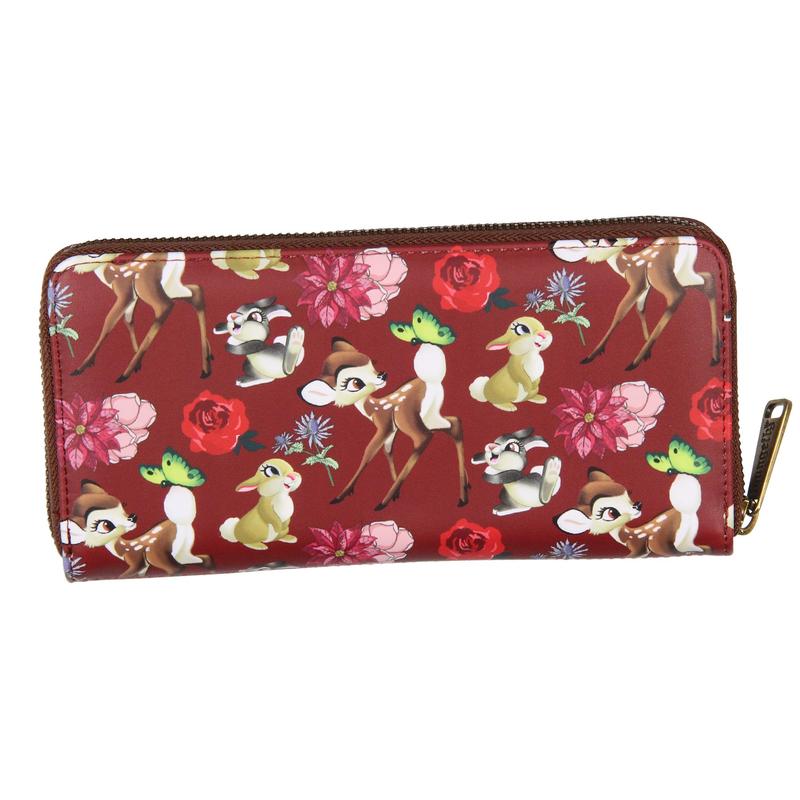 Loungefly Disney Bambi Allover Print Friends and Flowers Zip Around Wallet