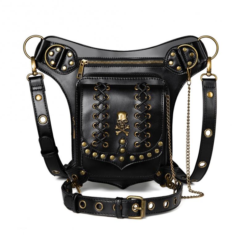 Vintage Steampunk Bag Steam Punk Retro Rock Gothic Retro Bag Goth Shoulder Waist Bags Packs Victorian Style Women Men Leg Bag