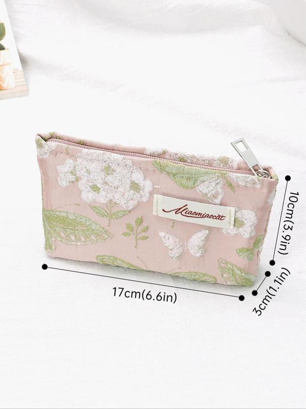 All Over Print Portable Makeup Bag,  Fashion Cosmetic Storage Bag for Women, Vintage Elegant Small Make-up Bag for Daily Outdoor Travel