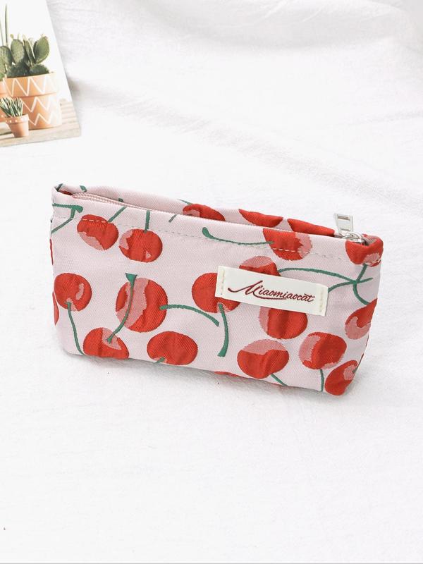 All Over Print Portable Makeup Bag,  Fashion Cosmetic Storage Bag for Women, Vintage Elegant Small Make-up Bag for Daily Outdoor Travel