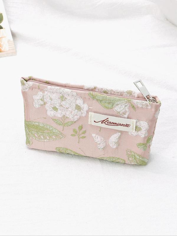 All Over Print Portable Makeup Bag,  Fashion Cosmetic Storage Bag for Women, Vintage Elegant Small Make-up Bag for Daily Outdoor Travel