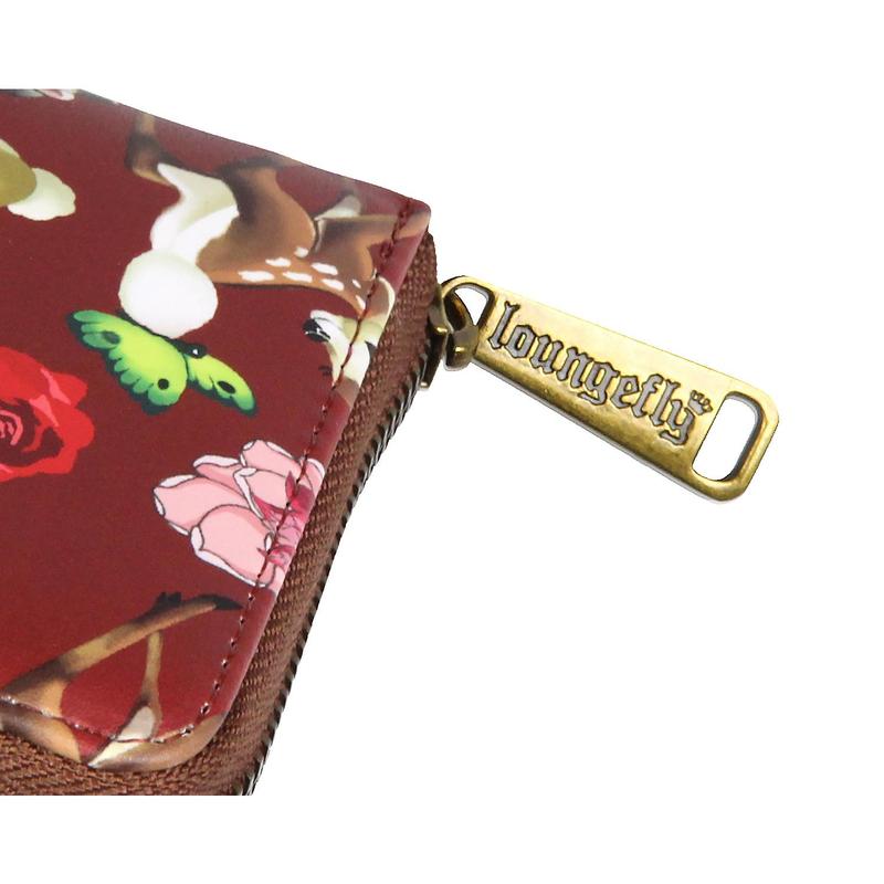 Loungefly Disney Bambi Allover Print Friends and Flowers Zip Around Wallet