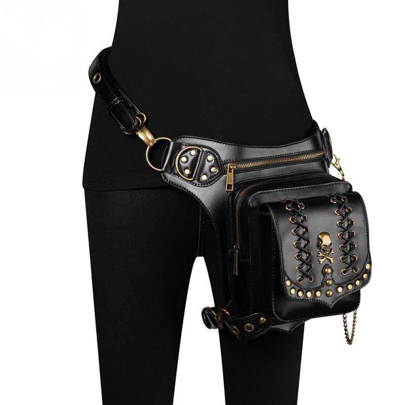 Vintage Steampunk Bag Steam Punk Retro Rock Gothic Retro Bag Goth Shoulder Waist Bags Packs Victorian Style Women Men Leg Bag